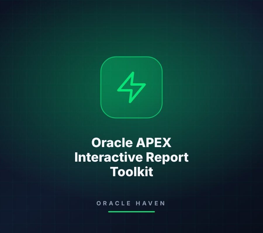 Oracle APEX Interactive Report Toolkit