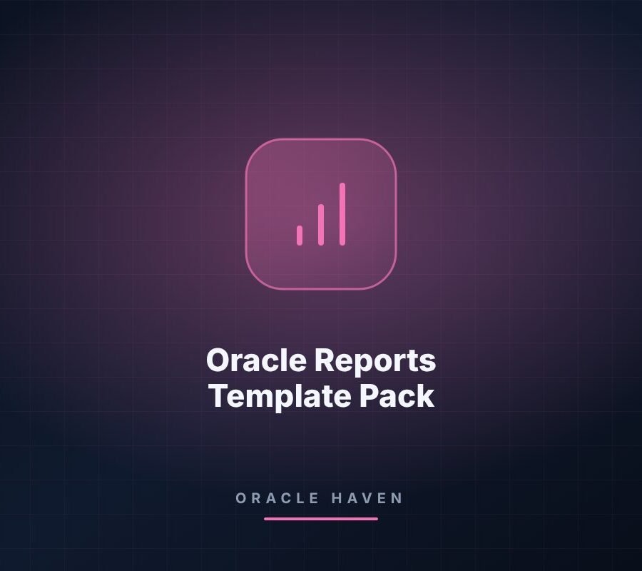 Oracle Reports Template Pack — 30 Professional Reports